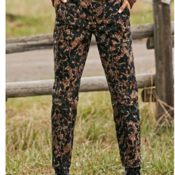 Peruvian Connection Size 2 Shadow Vine Trousers Burnt Sienna - Picture 2 of 9